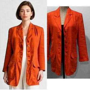 Jaeger Vintage Linen Blazer Size medium